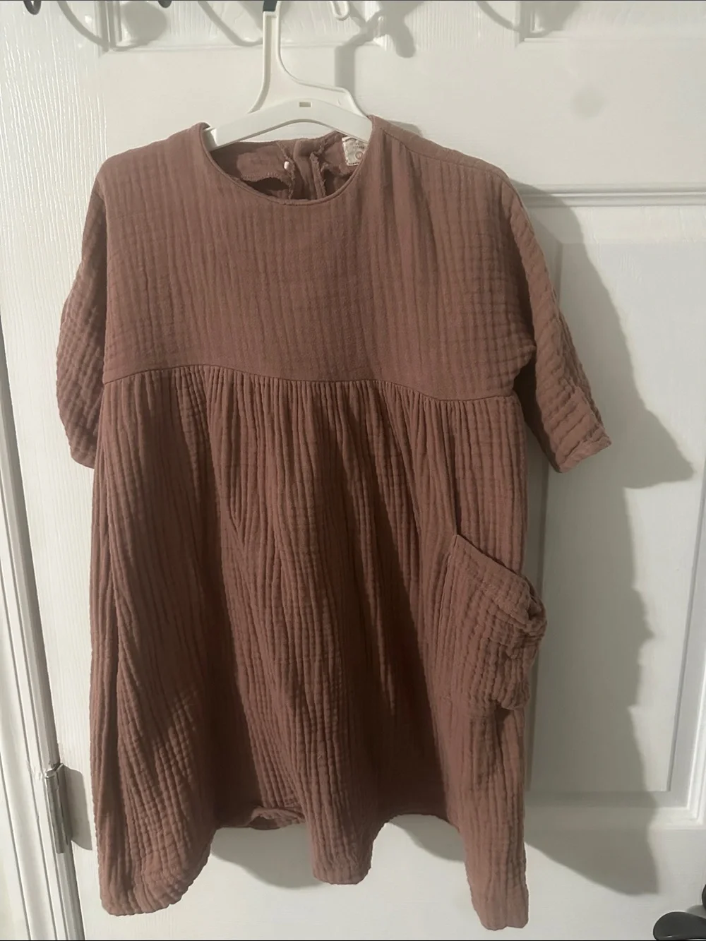 Kids 100% cotton muslin babydoll dress